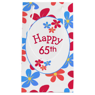 Sacola Para Presentes Pequena 65.º aniversário das urnas de branco