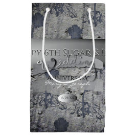 Sacola Para Presentes Pequena 6 Casamento Aniversário Açúcar e Ferro