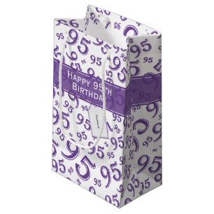 Sacola Para Presentes Pequena 95.º Parabéns Púrpura Raleto Padrão