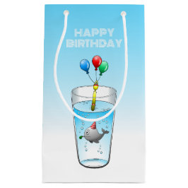 Sacola Para Presentes Pequena A baleia de festas