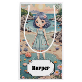 Sacola Para Presentes Pequena A felicidade de Beachcomber é personalizada