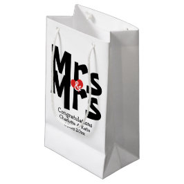 Sacola Para Presentes Pequena A Sra. Black Red Bold Modern Personalizado