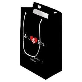 Sacola Para Presentes Pequena A Sra. e a Sra. Duas Brides Personalizáveis
