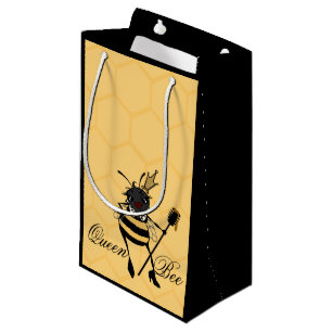 SACOLA PARA PRESENTES PEQUENA ABELHA DE RAINHA BONITO COM O SACO MATTE PEQUENO