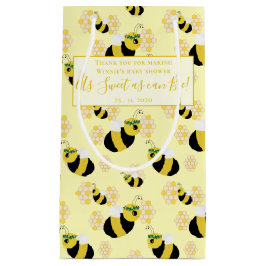 Sacola Para Presentes Pequena Abelhas Amarelas Doce e Favores do Chá de fraldas 