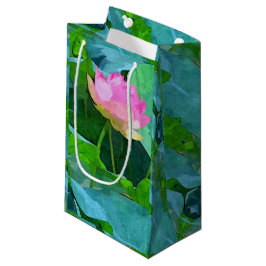 Sacola Para Presentes Pequena Abstrato de Lotus Rosa Sm Gift Bag