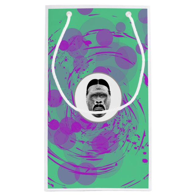 Sacola Para Presentes Pequena Abstrato Gorilla Gift Bag (Verso)