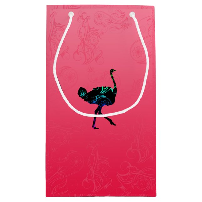 Sacola Para Presentes Pequena Abstrato Ostrich Gift Bag (Verso)
