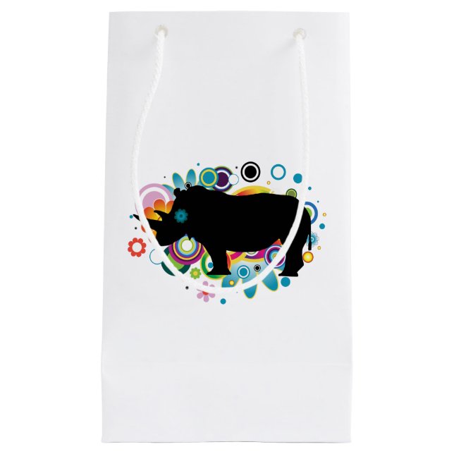 Sacola Para Presentes Pequena Abstrato Rhino Gift Bag (Frente)