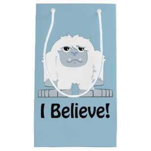 Sacola Para Presentes Pequena Acredito! Cute Yeti