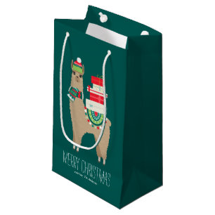 Sacola Para Presentes Pequena Adorável Natal Alpaca