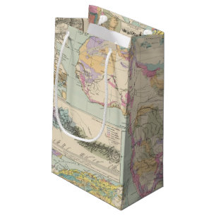 Sacola Para Presentes Pequena Afrika - mapa do atlas de África