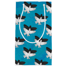 Sacola Para Presentes Pequena Águia Sombra em Azul