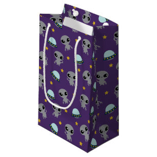 Sacola Para Presentes Pequena Aliens - Pequena barra de presentes