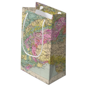 Sacola Para Presentes Pequena Alpenlander - mapa do atlas dos cumes