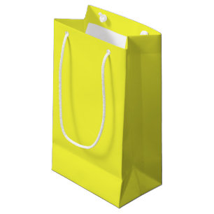 Sacola Para Presentes Pequena Amarelo brilhante sólido