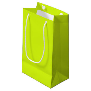 Sacola Para Presentes Pequena amarelo chartreuse cor sólida