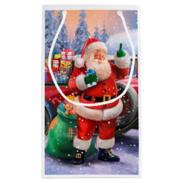 Sacola Para Presentes Pequena Americano clássico Papai Noel