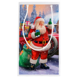 Sacola Para Presentes Pequena Americano clássico Papai Noel