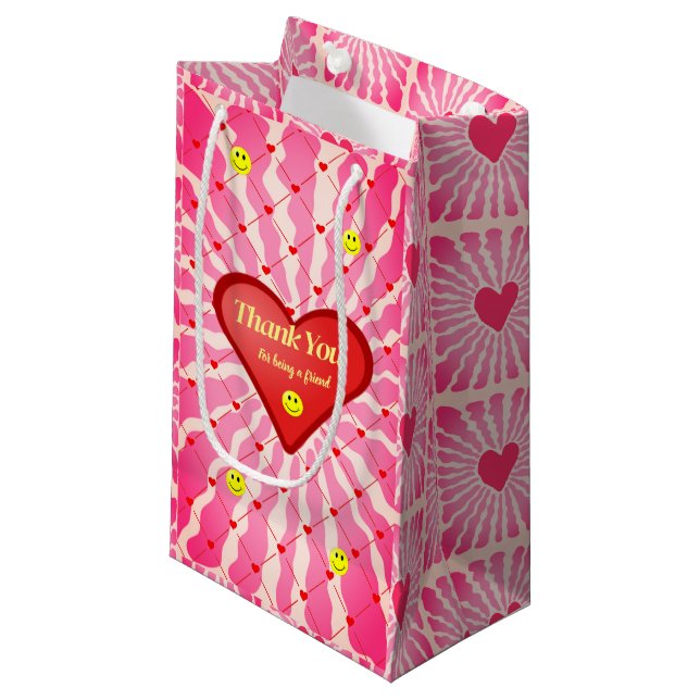 Sacola Para Presentes Pequena Amigo Sunshine Obrigado (Frente inclinada)