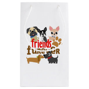 Sacola Para Presentes Pequena Amigos Cães Futuros Cachorros
