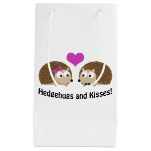 Sacola Para Presentes Pequena Amor do ouriço de Hedgehugs e de beijos