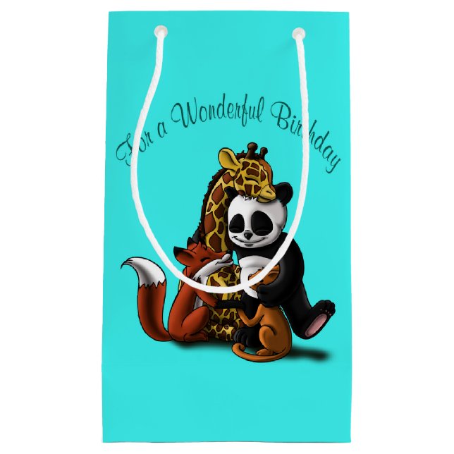 Sacola Para Presentes Pequena Animais (Frente)