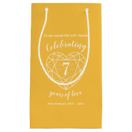 Sacola Para Presentes Pequena Aniversário amarelo Aniversário 7 anos Saco de pre