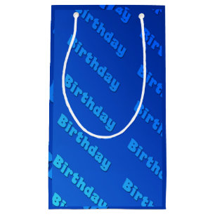 Sacola Para Presentes Pequena Aniversário (azul)