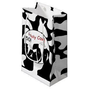 Sacola Para Presentes Pequena Aniversário da Vaca Santa SGB