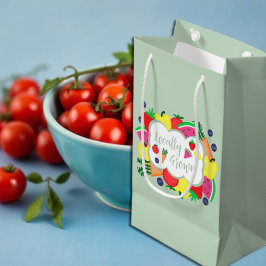 Sacola Para Presentes Pequena Aniversário do Mercado de Fazendeiros Cultivados L