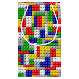 Sacola Para Presentes Pequena Aniversário/festa do Criador de Blocos de Cores Pr