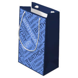 Sacola Para Presentes Pequena Aniversário, legal nome personalizado do blues