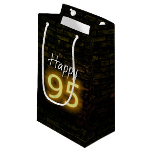 Sacola Para Presentes Pequena Aniversário Neon 95 Sinal em Brick