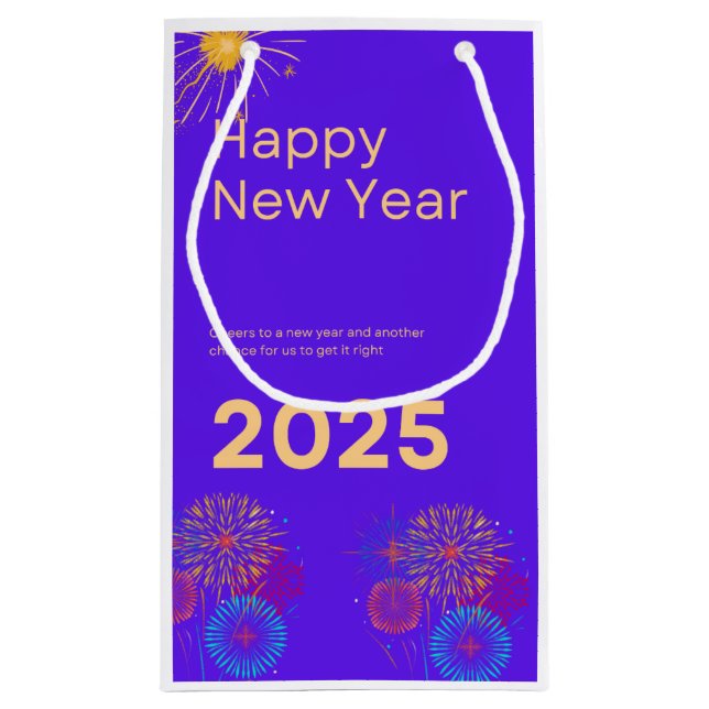 Sacola Para Presentes Pequena Anos novos - Saco do Presente - Pequeno (Verso)