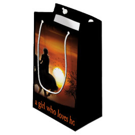 Sacola Para Presentes Pequena apenas uma garota que ama cavalos