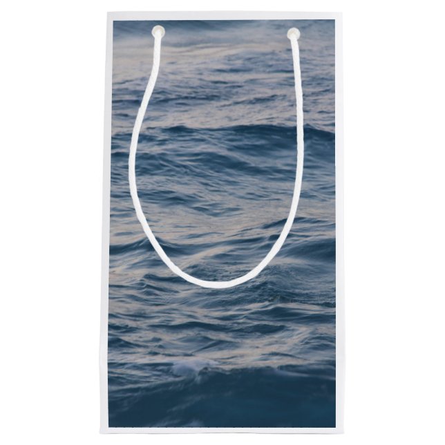 Sacola Para Presentes Pequena Aproximação de água do mar (Frente)