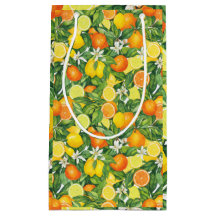 Aquarela Mediterrânea de Citrinos Limões & Laranja