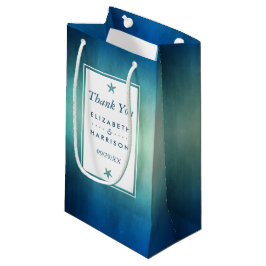 Sacola Para Presentes Pequena Aquarela Oceano Starfish Praia Favor do Casamento