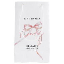 Sacola Para Presentes Pequena Arco rosa minimalista, Chá de fraldas de Shindig h