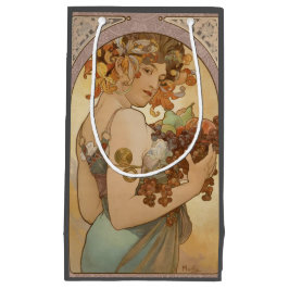 Sacola Para Presentes Pequena Art Nouveau Mulher Mucha Linda
