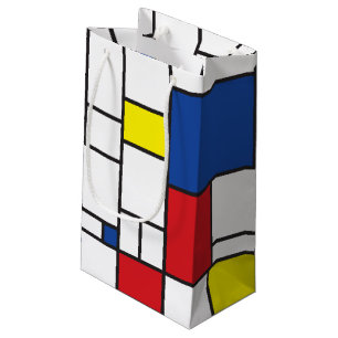 Sacola Para Presentes Pequena Arte Moderna De Stijl Geométrica Minimalista Mondr