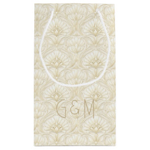 Sacola Para Presentes Pequena Arte Ornamental Art Déco – Marfim Luxo de Casame