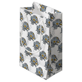 Sacola Para Presentes Pequena Arte urbana da rua: Rinoceronte da fita