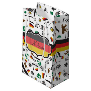 Sacola Para Presentes Pequena Artigos alemães com a bandeira de Alemanha