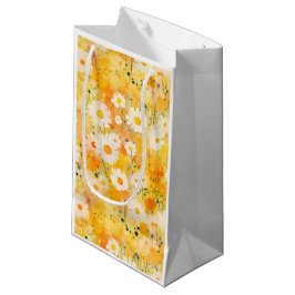 Sacola Para Presentes Pequena Artisan Wildflower Amarelo Laranja Happy Daisies