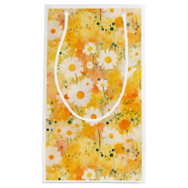 Sacola Para Presentes Pequena Artisan Wildflower Amarelo Laranja Happy Daisies