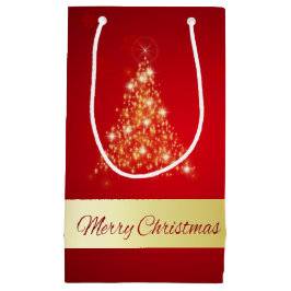 Sacola Para Presentes Pequena Árvore de Natal brilhante