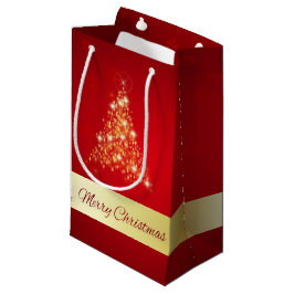 Sacola Para Presentes Pequena Árvore de Natal brilhante