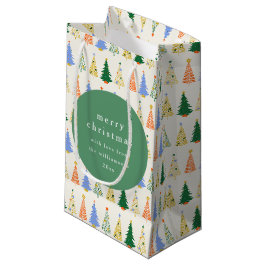 Sacola Para Presentes Pequena Árvore de Natal Fofo Vermelho Verde Personalizado